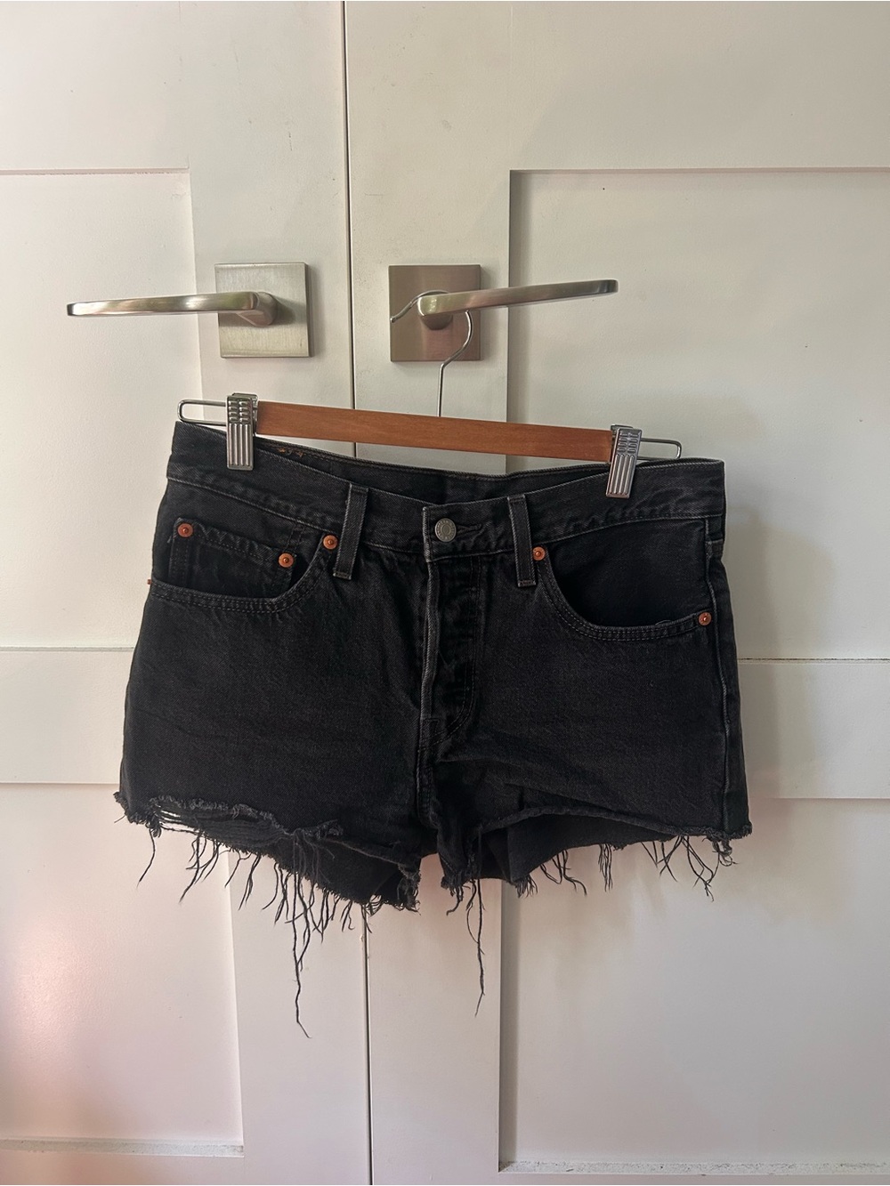 Levi's Black 501 Denim Shorts